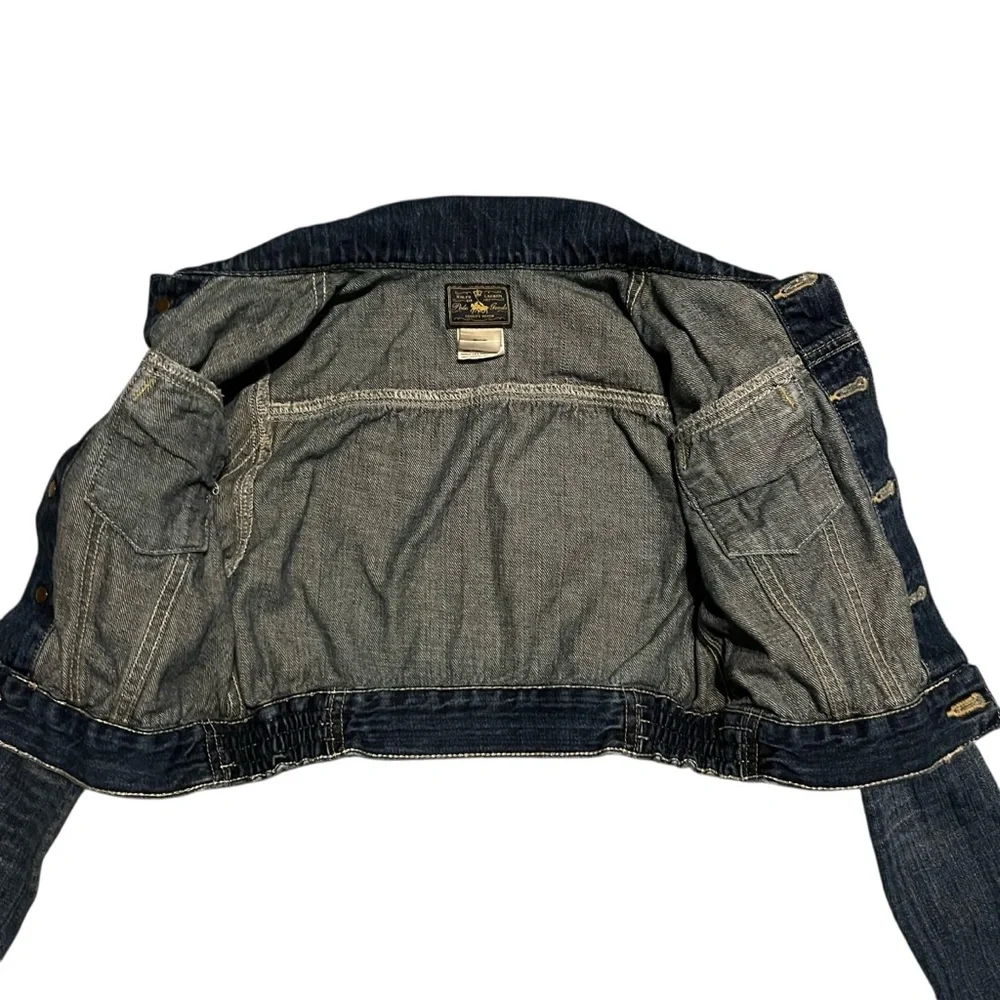 Polo Ralph Lauren Denim Jacket Girls 8 Blue Trucker Youth Cropped Pockets Kids